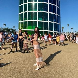 For Love And Lemons | Dresses | Luna B White Lace Nude Mesh Maxi Dress